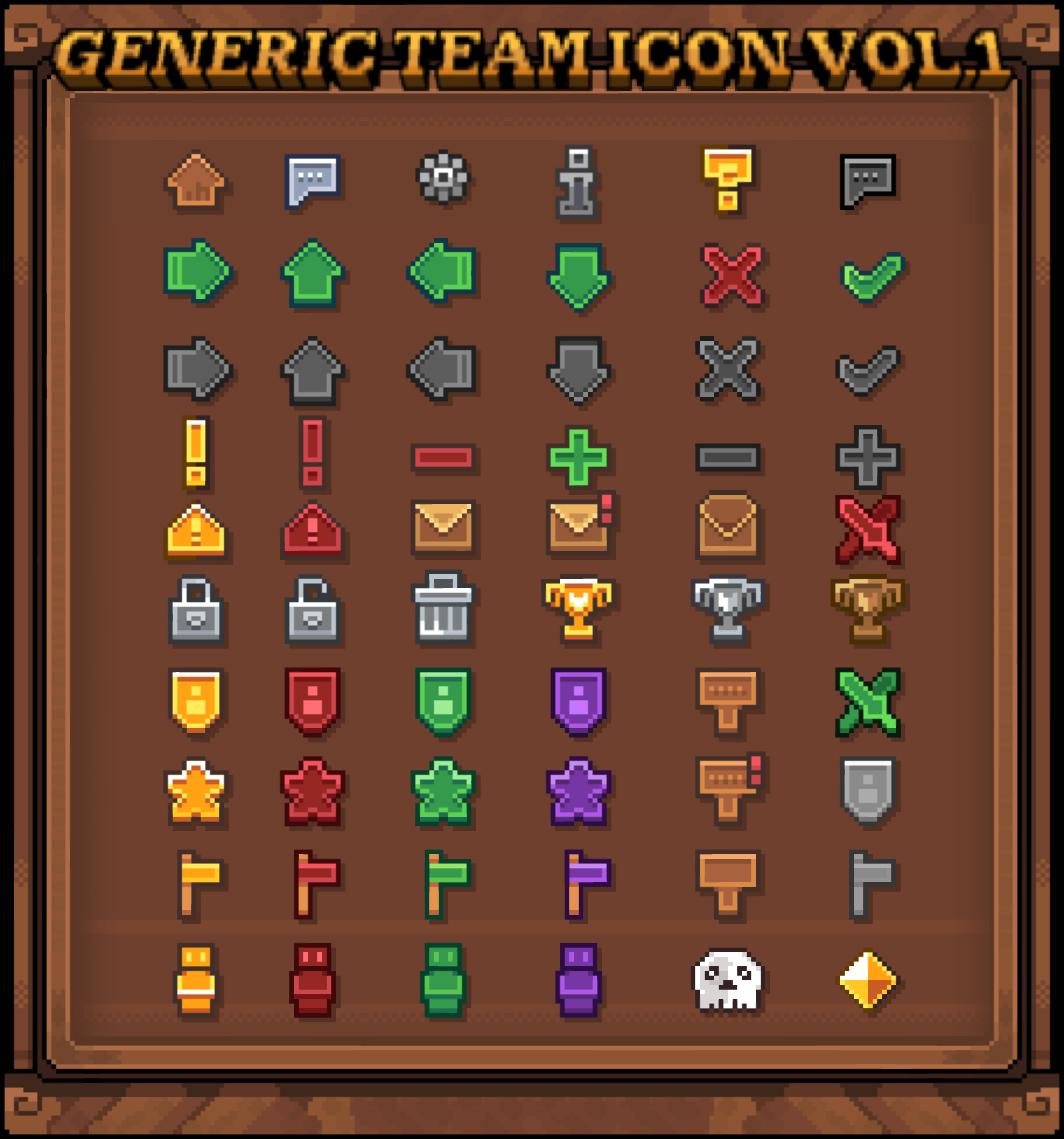General - Team Icons Vol. 1 - 50+ all-purpose icons preview image